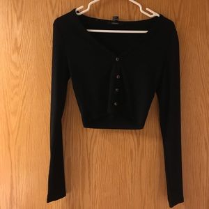 Long sleeve ribbed shirt